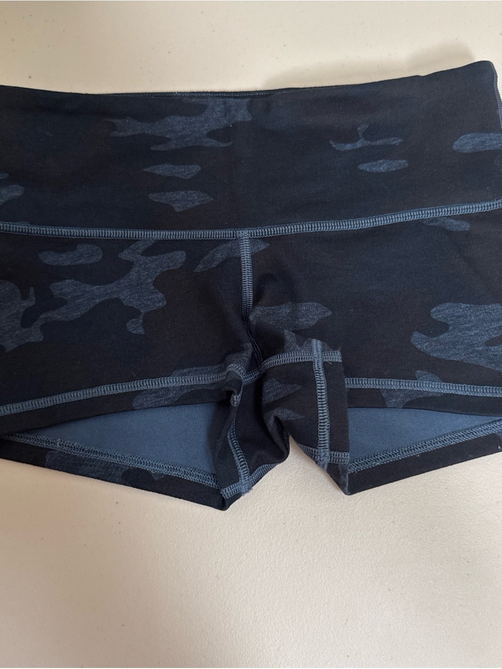 lululemon athletica Navy Camo Bike Shorts